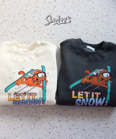 【ラスト・M93~102】裏起毛Let's snowスウェット