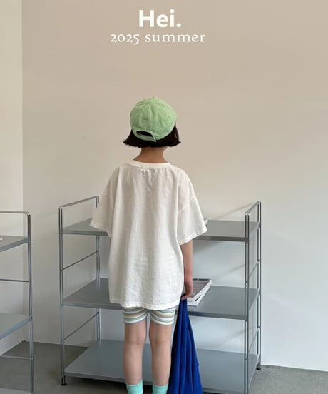 【93～123㎝】カラフルボーダーショートレギンス