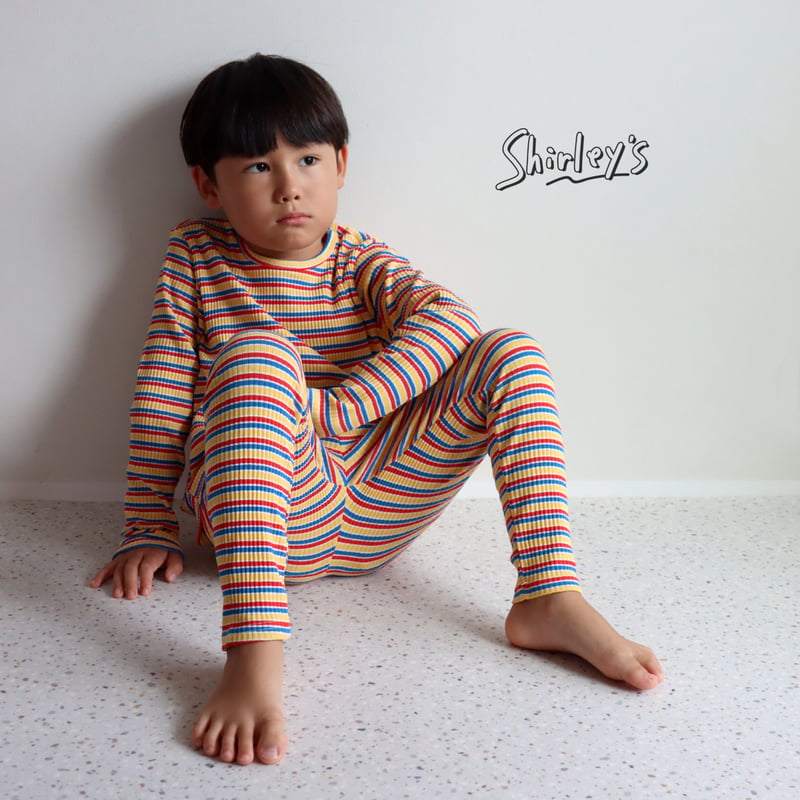 80～120size】カラフルボーダーリブセット | Shirley