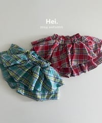 【ラスト・レッドXL118～125】チェックキュロットスカート