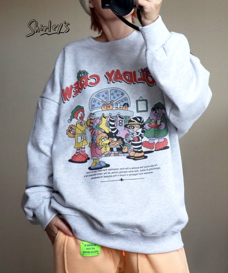ADULT】HOLIDAY CREW裏起毛オーバーサイズスウェット | Shirley's
