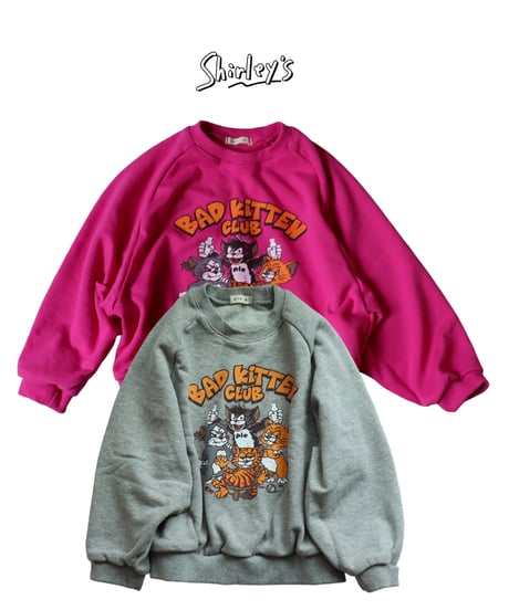 【100~125cm】BadKittenClub裏毛スウェットトップス