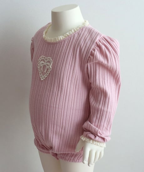 【BABY・S~6m/M~12m】レースモチーフロンパース