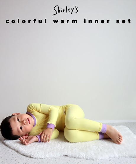 【ラスト・ミント、ピンクJS120~130】colorfulウォームインナーセットアップ