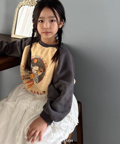 【ラスト・S90~100/M100~105】MOM&KIDS裏起毛NASAスウェット