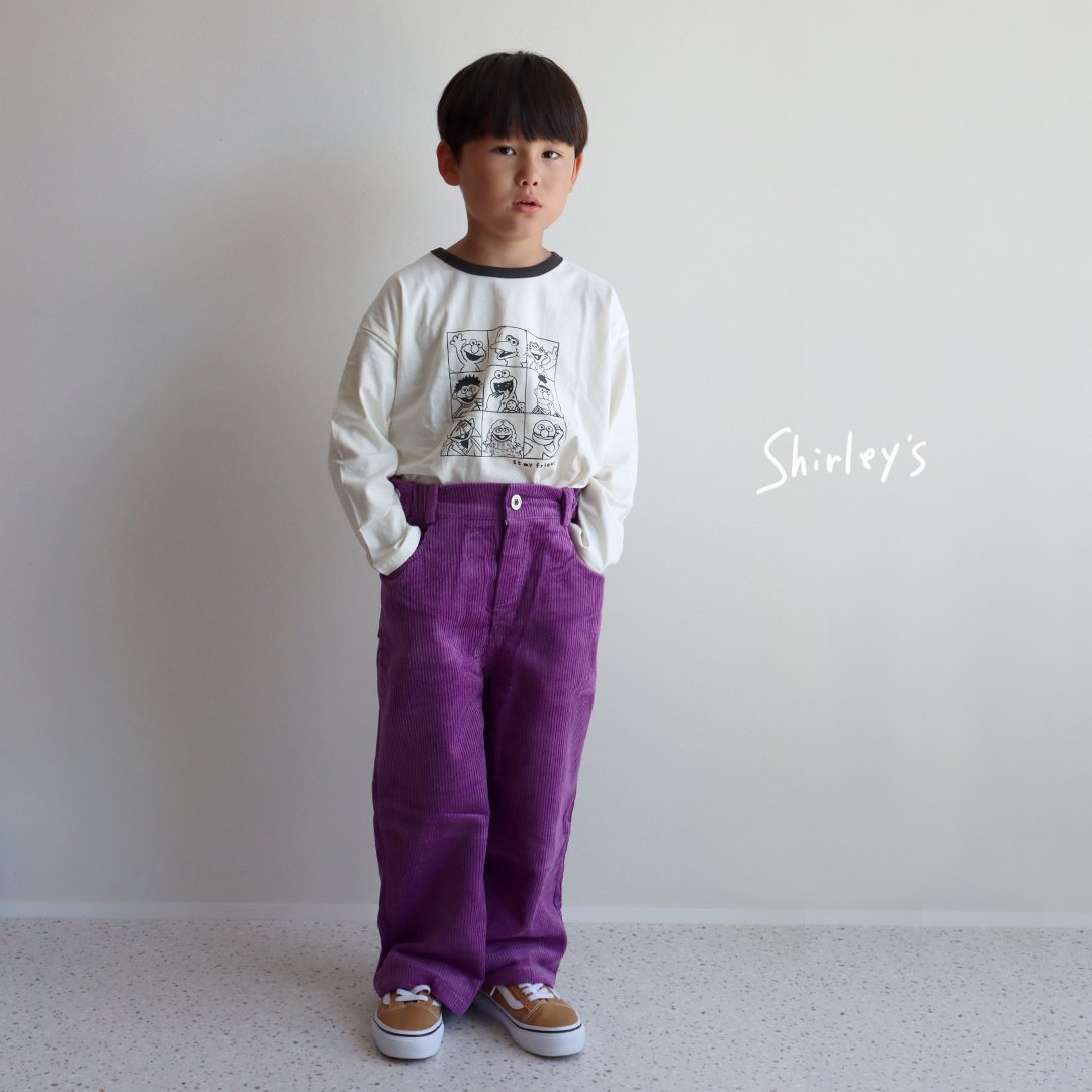 90～140size】2カラーコーデュロイワイドパンツ | Shirley