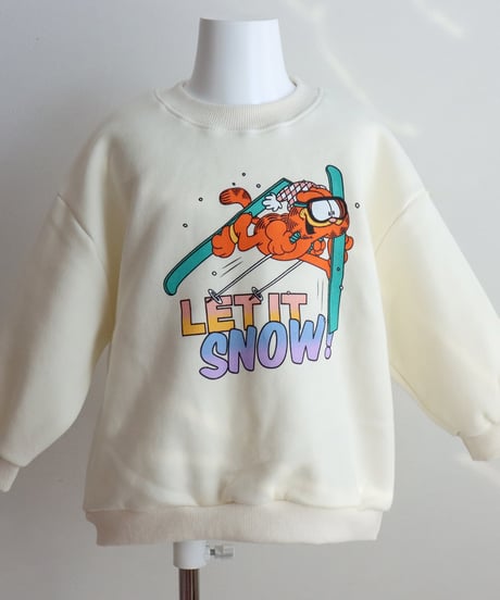 【ラスト・M93~102】裏起毛Let's snowスウェット
