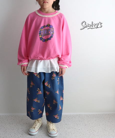 【90～122cm】Her’sレース付きスウェットトップス