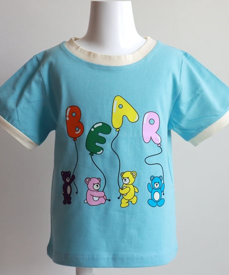 【ラスト・ピンクS85〜95】バルーンベア半袖Tシャツ
