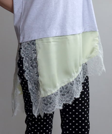 【ADULT】サテンレイヤードデザインTシャツ