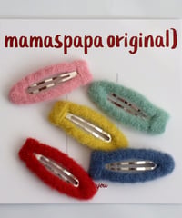 no.91カラフルニットヘアクリップセット