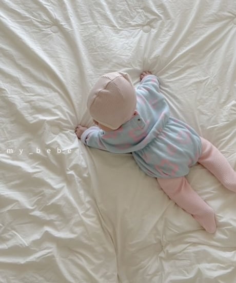 【BABY・S~6m/M~12m】配色ジャガードロンパース