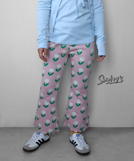 【95~125cm】springパターンフレアパンツ