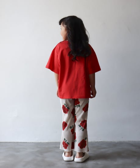 【ラスト・L/110サイズ】ラウンドカット裾シンプルTシャツ