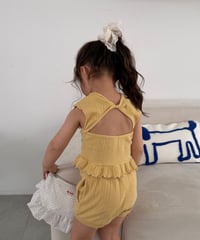 【100~135cm】背中あきフリルトップス