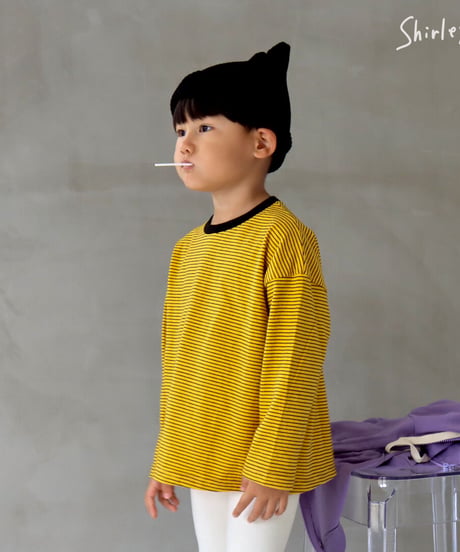 【90～130size】tantanボーダー長袖Tシャツ