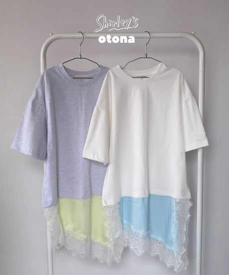 【ADULT】サテンレイヤードデザインTシャツ