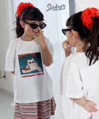 【ラスト・L100~110/ADULT】Cat半袖Tシャツ