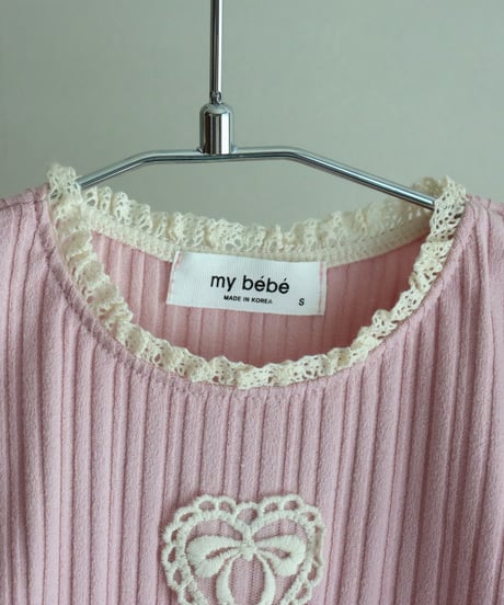 【BABY・S~6m/M~12m】レースモチーフロンパース