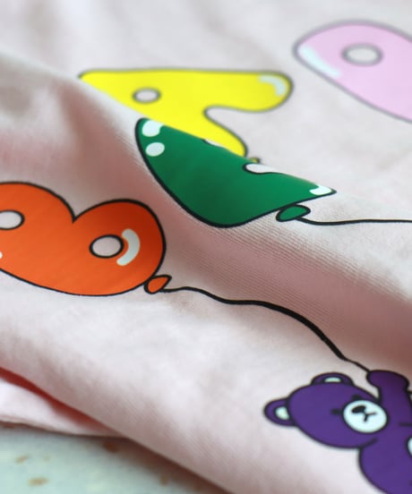 【ラスト・ピンクS85〜95】バルーンベア半袖Tシャツ