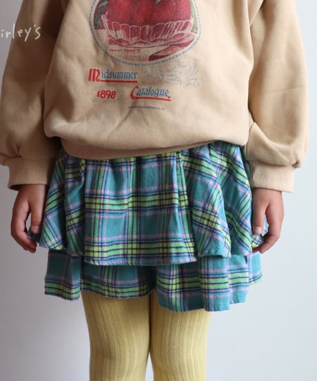 【ラスト・レッドXL118～125】チェックキュロットスカート