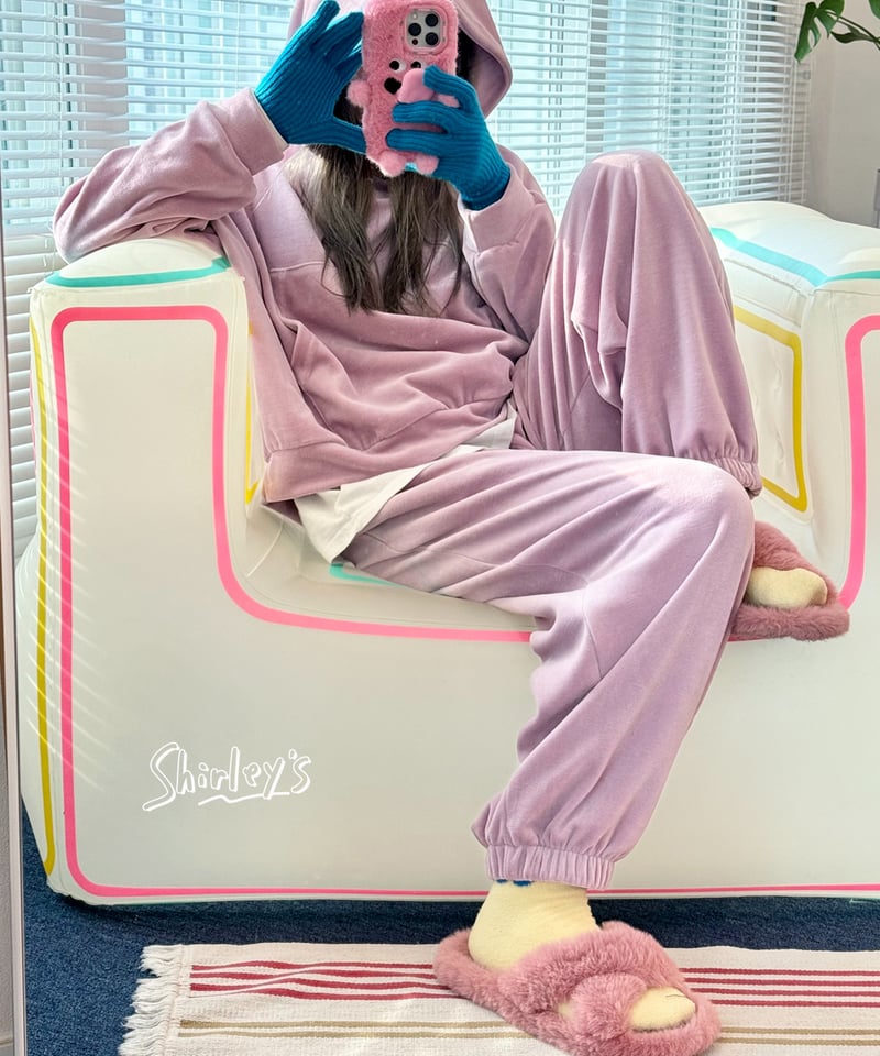 ADULT/ラスト・ブラックのみ】ベルベットセットアップ | Shirley's