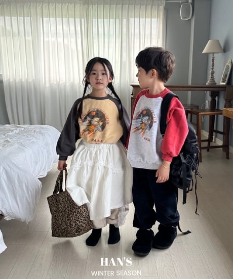 【ラスト・S90~100/M100~105】MOM&KIDS裏起毛NASAスウェット
