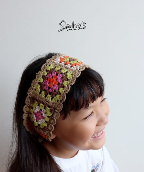 【KIDS】クロシェニットヘッドバンド