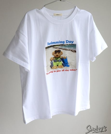 【ラスト・S80～90/M90～100】Swimming day 半袖Tシャツ