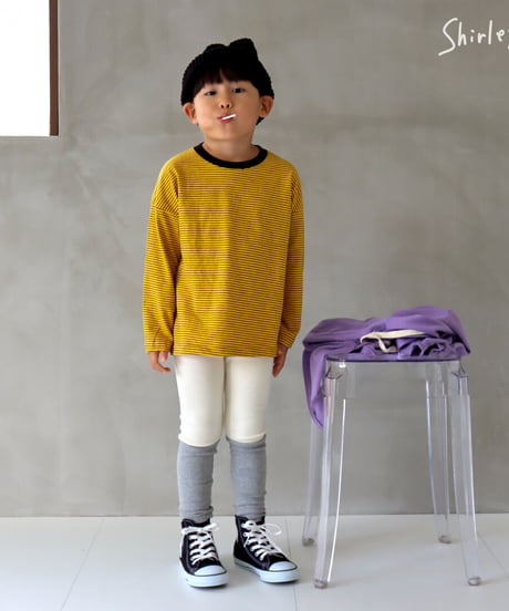 【90～130size】tantanボーダー長袖Tシャツ