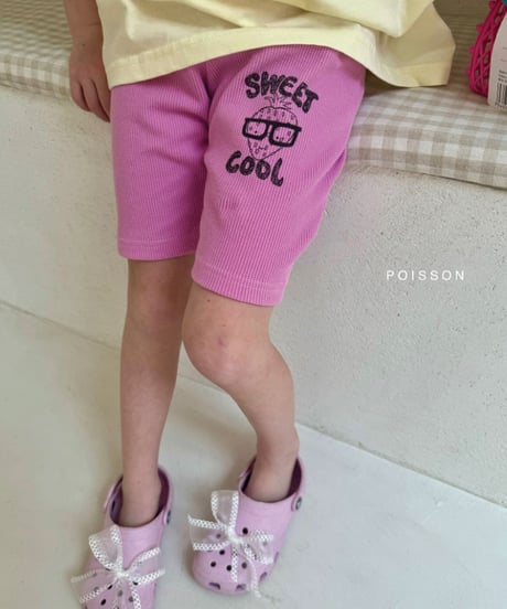 【90〜122cm】SWEET/COOLワッフル5分丈レギンス