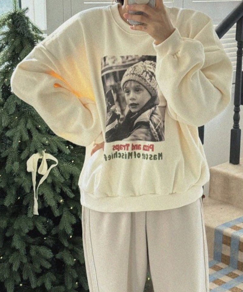 スウェット りこちゃん様 ADULT&KIDS】pizza andtraps 裏起毛スウェットトップス | Shirl