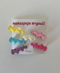 no.30カラーリボンヘアクリップセット