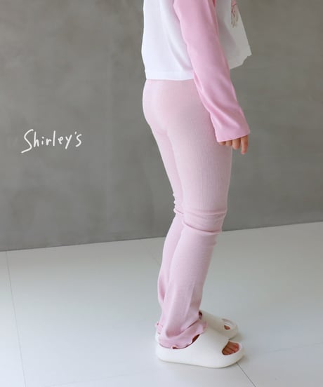 【90～140size】フレアリブレギンス