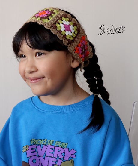 【KIDS】クロシェニットヘッドバンド