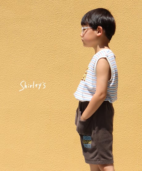 【90〜122cm】capriパイル地ハーフパンツ