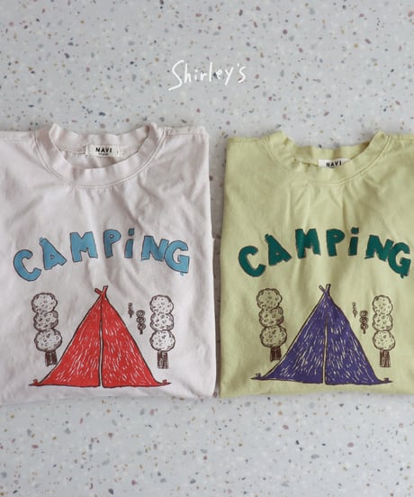【90～125size】CAMPING長袖Tシャツ