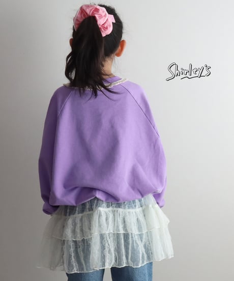 【90～122cm】Her’sレース付きスウェットトップス