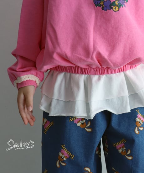 【90～122cm】Her’sレース付きスウェットトップス