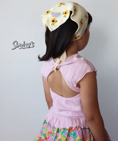 【ラスト・フラワー刺繍のみ】kidsドルボネット
