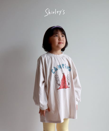 【90～125size】CAMPING長袖Tシャツ