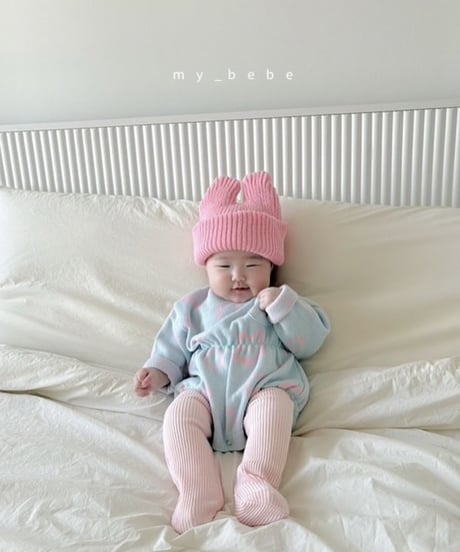 【BABY・S~6m/M~12m】配色ジャガードロンパース