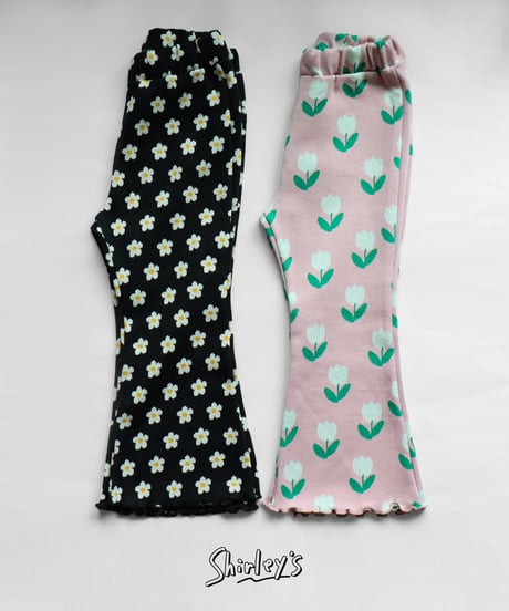 【95~125cm】springパターンフレアパンツ