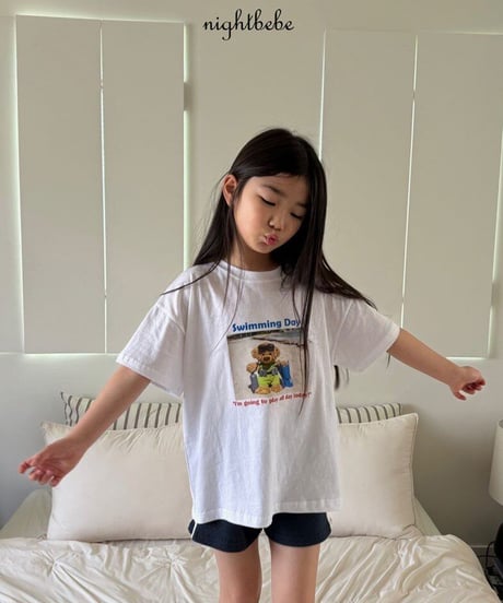 【ラスト・S80～90/M90～100】Swimming day 半袖Tシャツ