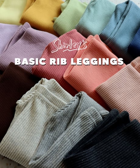 【ラスト・S/XL/2XL】ベーシックリブレギンス