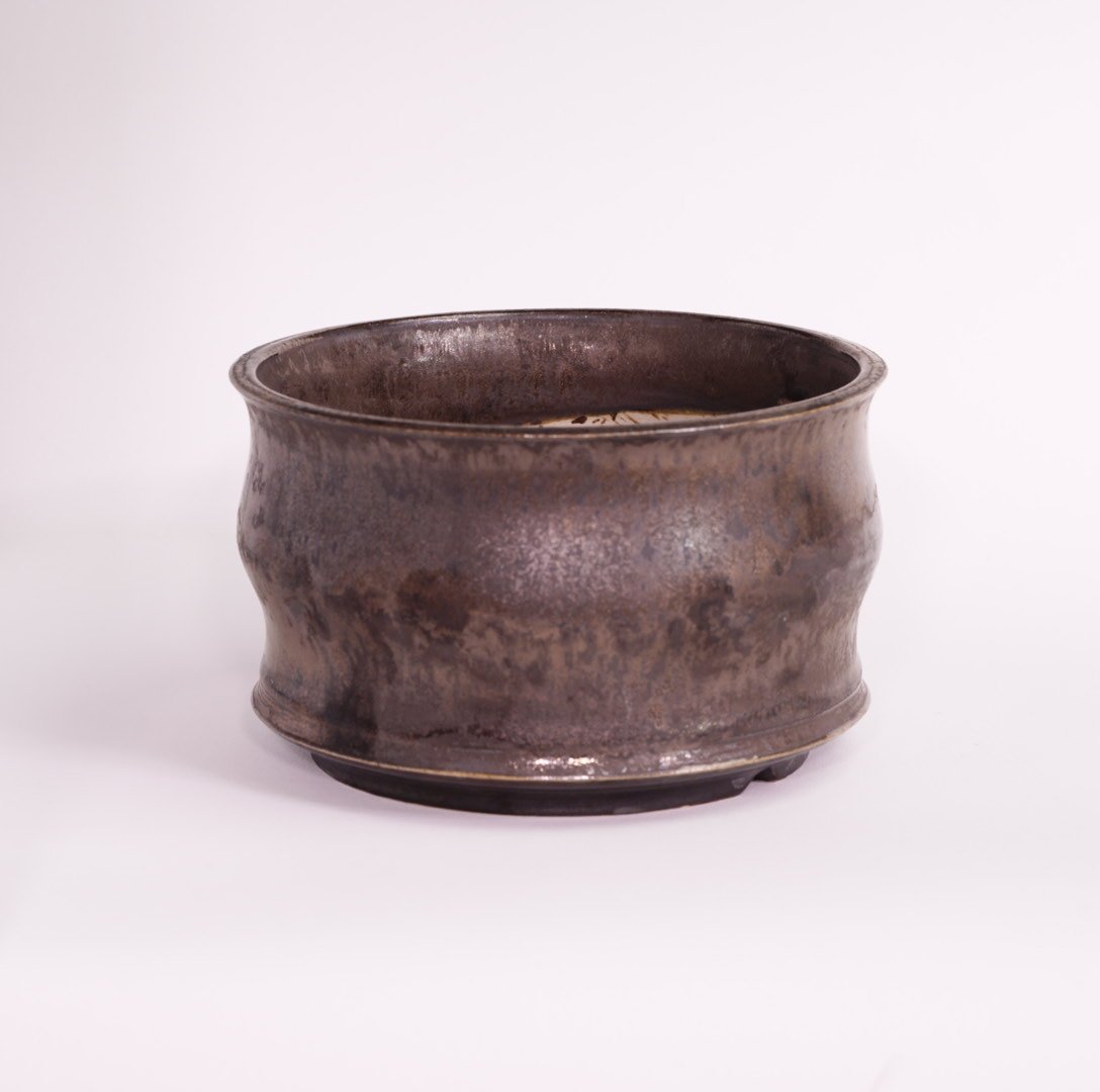 オリジナル陶器鉢 “ゆらぎ” 金彩 Mサイズ | Agave & Caudex Port Eden