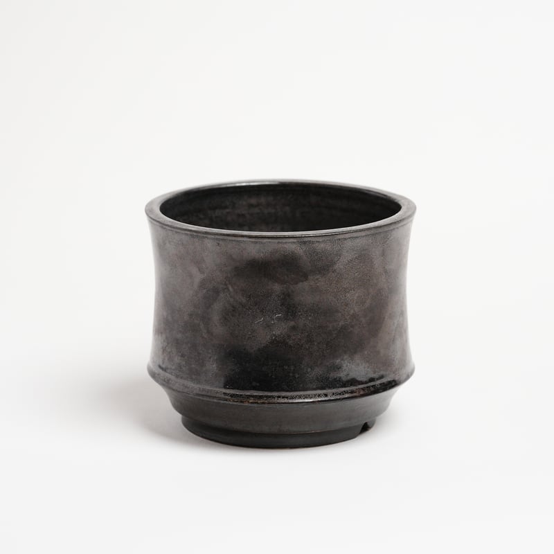 オリジナル陶器鉢 “つぼみ” ブラック SSサイズ | Agave & Caudex Por