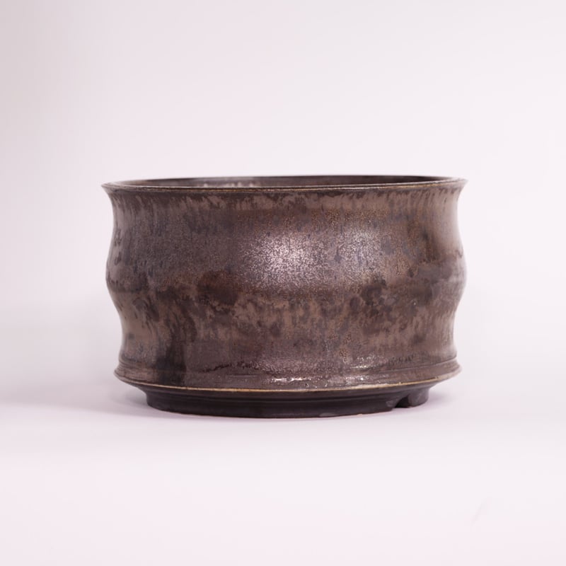 オリジナル陶器鉢 “ゆらぎ” 金彩 Mサイズ | Agave & Caudex Port Eden