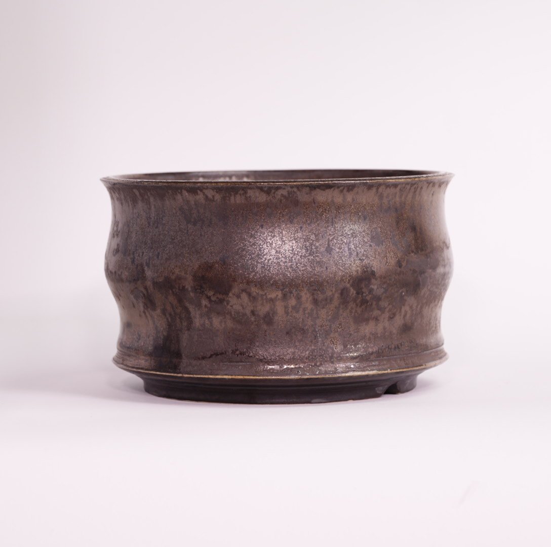 オリジナル陶器鉢 “ゆらぎ” 金彩 Mサイズ | Agave & Caudex Port Eden