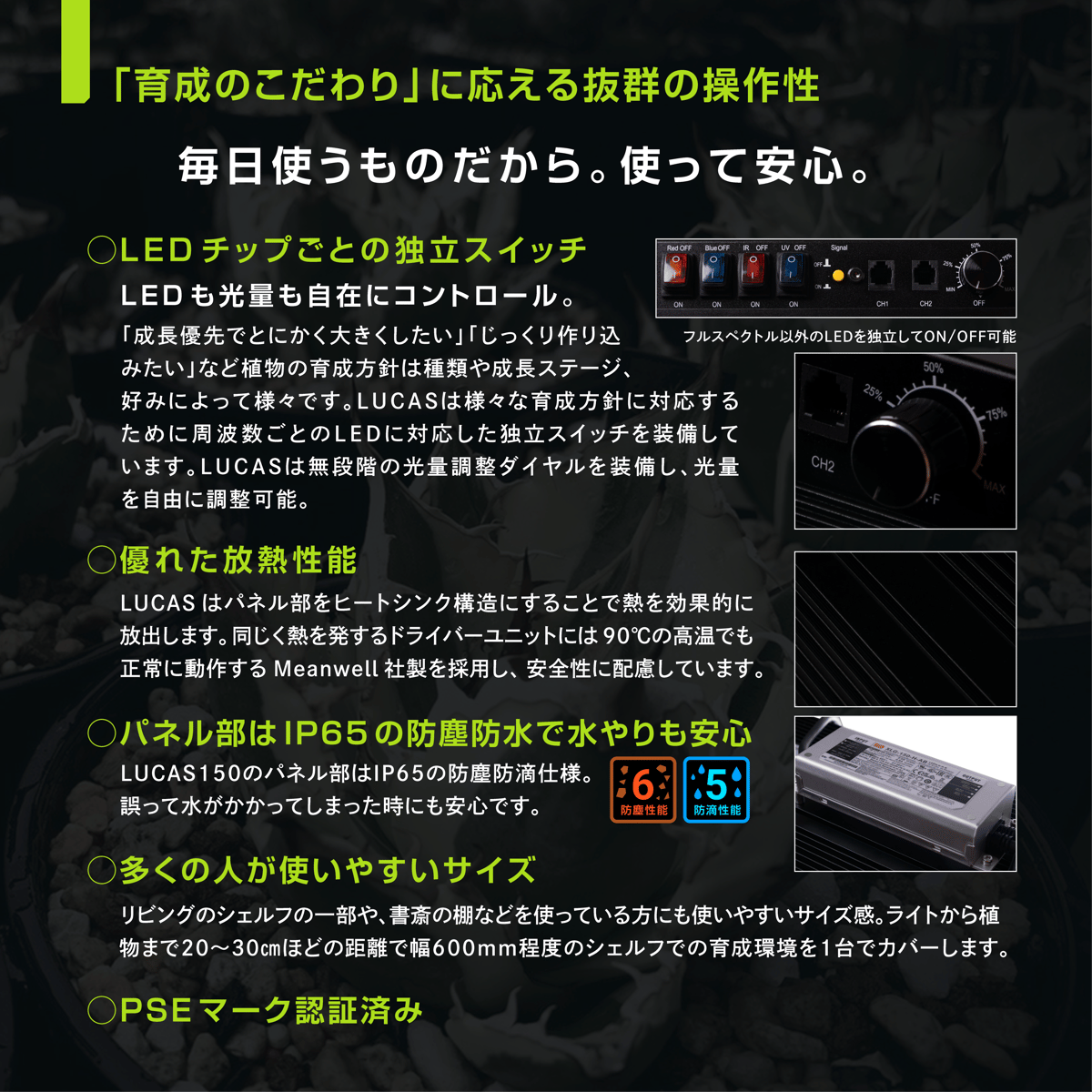 植物育成パネルライト 